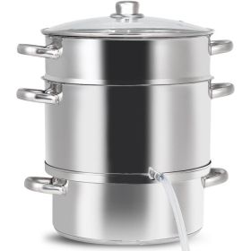 11 Quart Stainless Steel Steamer / Fruit Vegetable Juicer 11 Quart Stainless Steel Steamer / Fruit Vegetable Juicer