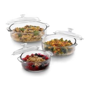 6-Piece Glass Bakeware Casserole Baking Dish Set - Dishwasher and Oven Safe 6-Piece Glass Bakeware Casserole Baking Dish Set - Dishwasher and Oven Safe
